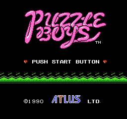 Puzzle Boys title screen for Famicom Disk System